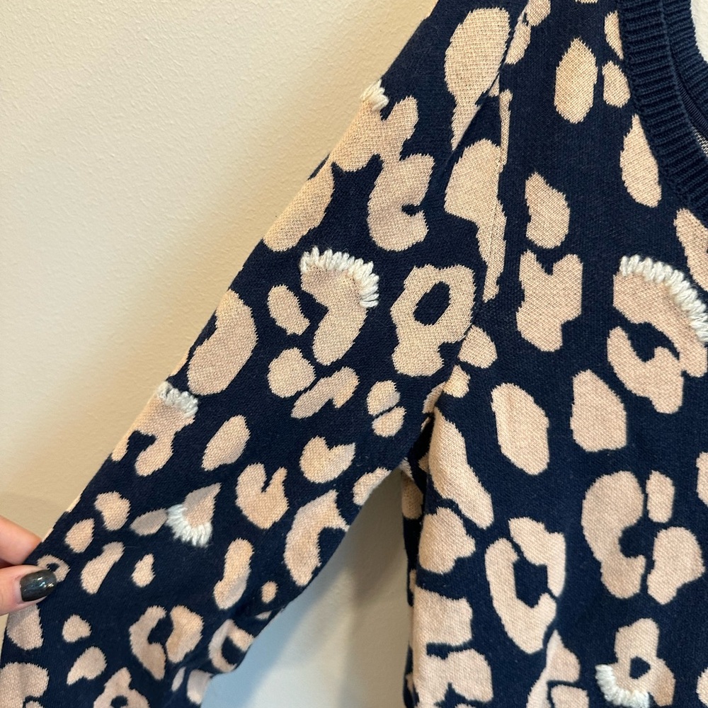 Moth Leopard Print Sweater‎ with Ruffle Hem - Picture 8 of 11